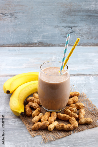 Peanut butter, banana smoothie