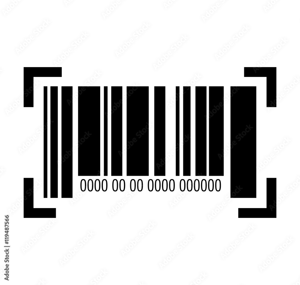 barcode with serial number data information scanner vector illustration barcode with serial number data information scanner vector illustration