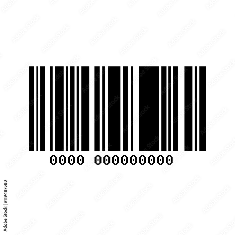 barcode with serial number data information scanner vector illustration barcode with serial number data information scanner vector illustration