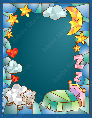 Stained Glass Bed Sheep