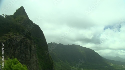 Pali Lookout View Koolau Mountains to Kaneohe Pan Right