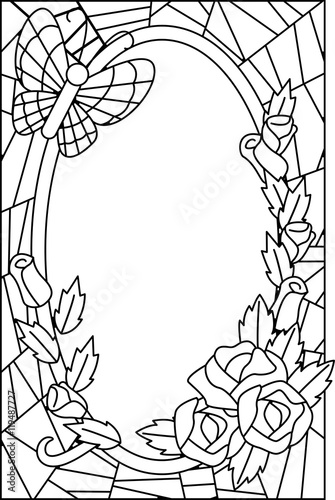 Stained Glass Floral Colori...