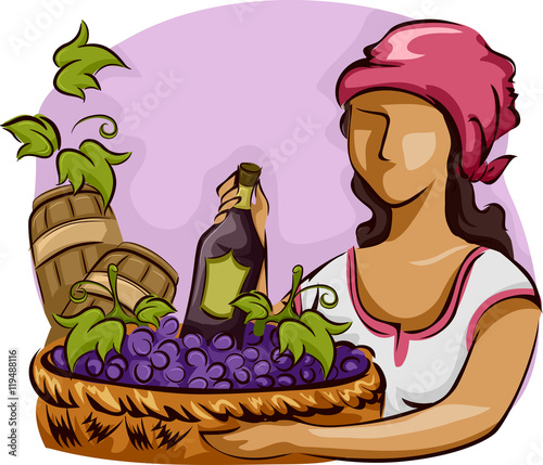 Girl Wine Grapes