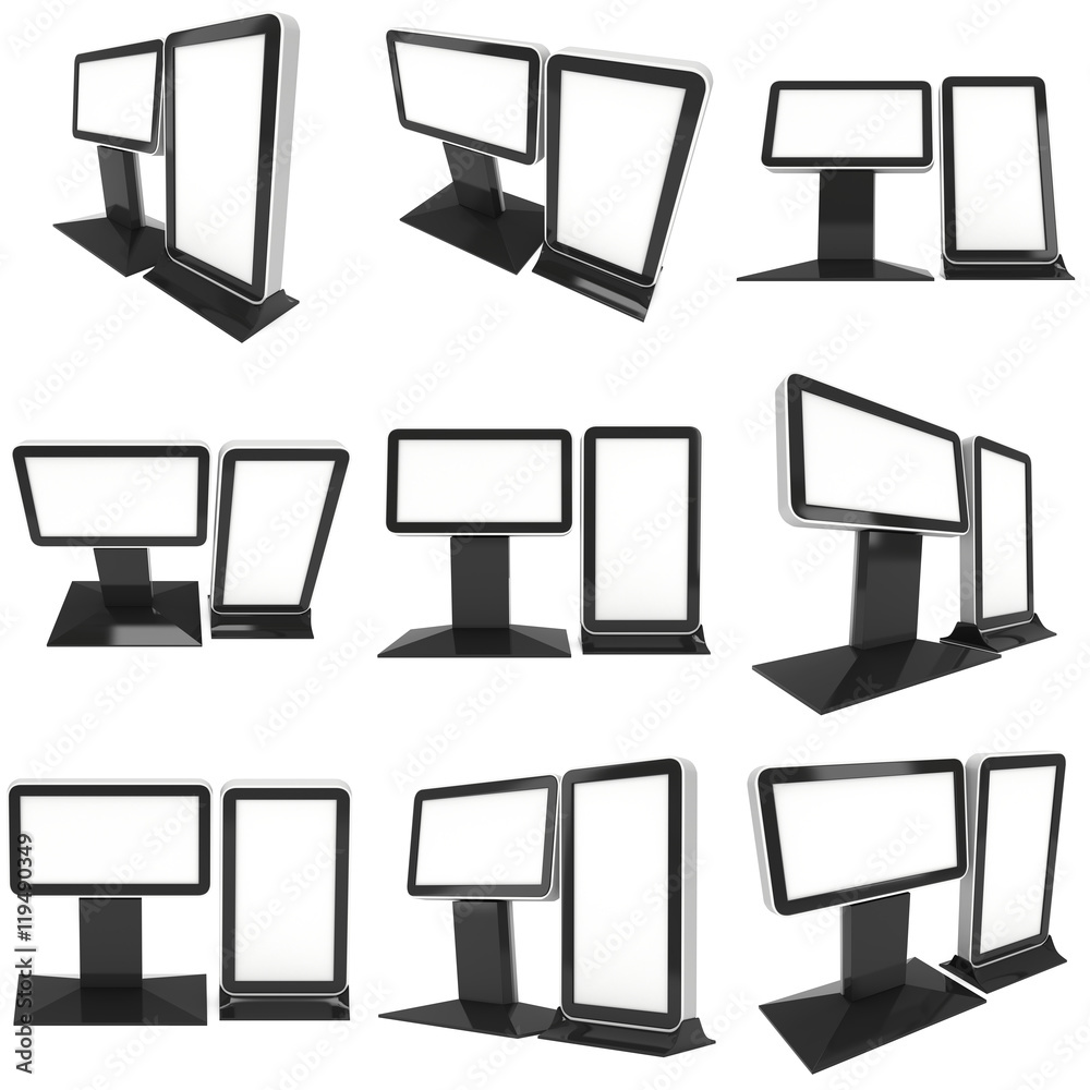 Lightbox LCD screen floor stand set. Lightbox LCD screen floor stand set.