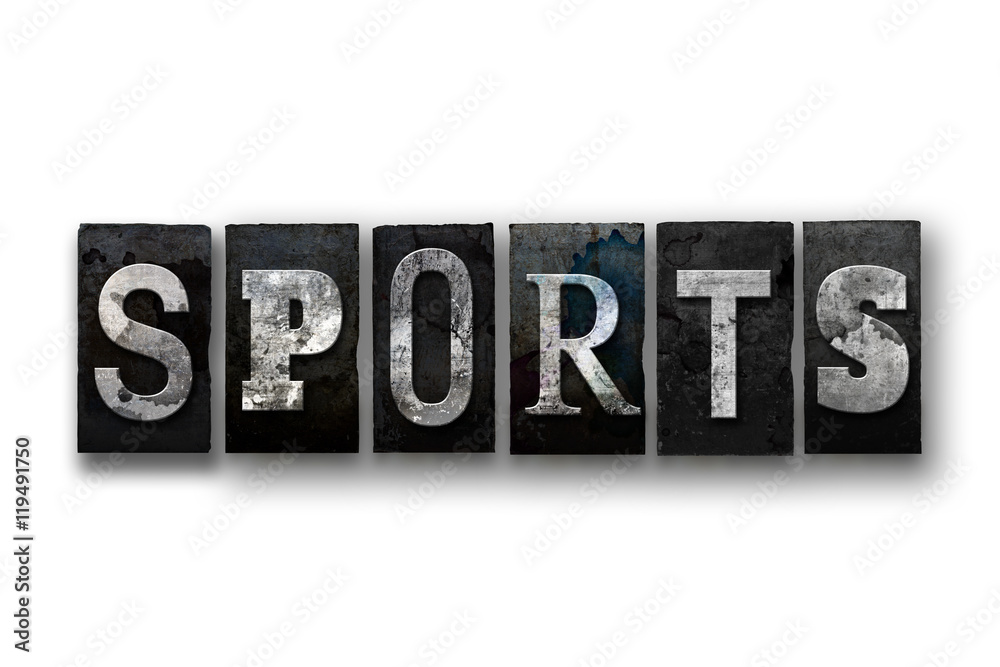 Obraz premium Sports Concept Isolated Letterpress Type