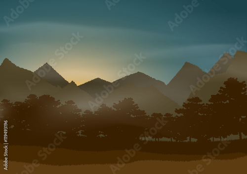 Mysterious beautiful natural landscape