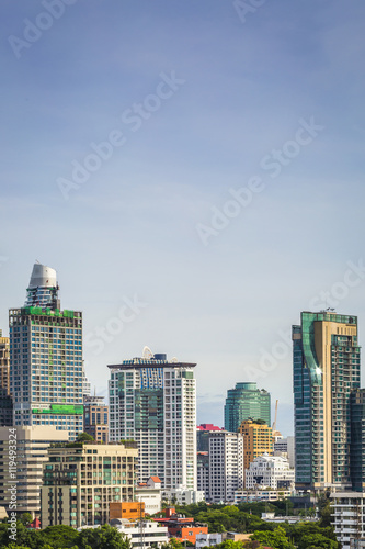 Landscape view of Business zone of Bangkok city   Thailand