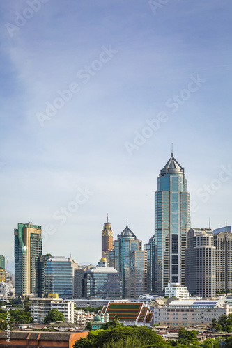 Landscape view of Business zone of Bangkok city , Thailand