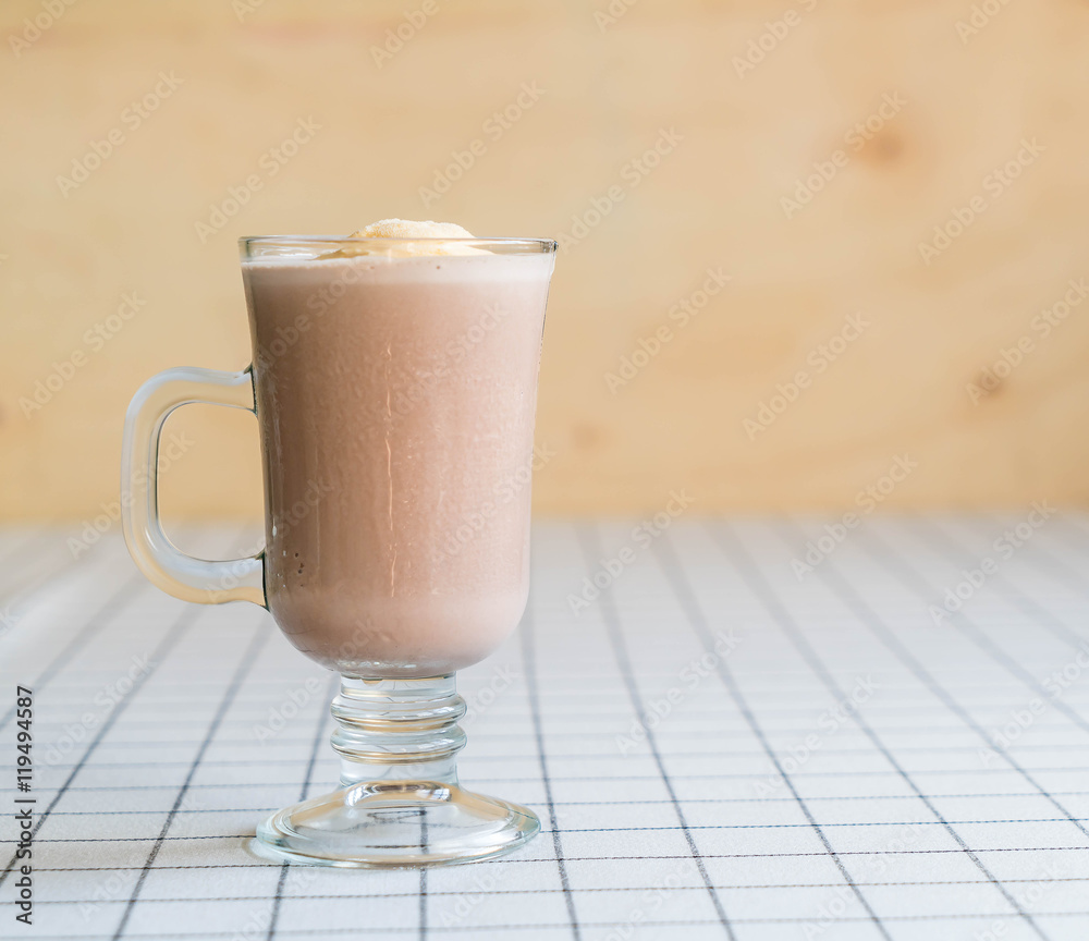 chocolate frappe with vanilla ice-cream chocolate frappe with vanilla ice-cream