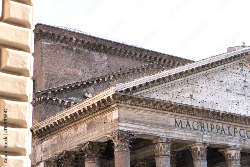 Rome, Italy - July 5, 2016: Pantheon. The Pantheon is a former Roman temple, now a church, in Rome, Italy, on the site of an earlier temple commissioned by Marcus Agrippa during the reign of Augustus