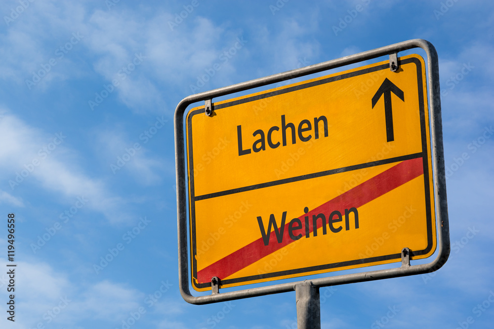 Schild 112 - Lachen