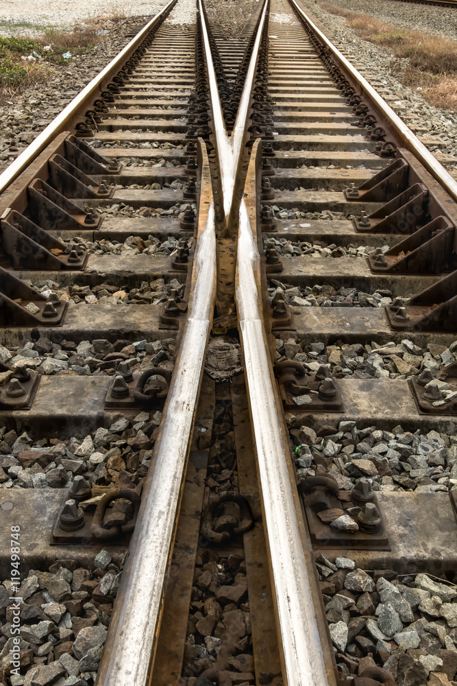 The way forward railway tracks merge