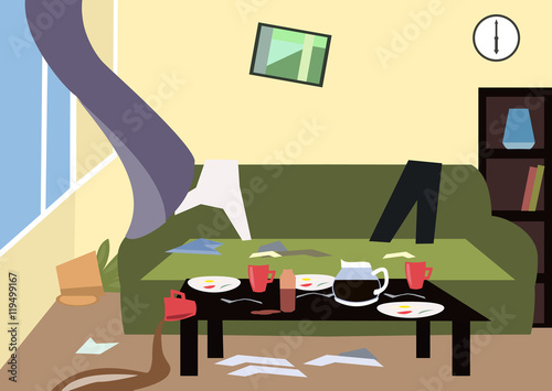 mess in the room cartoon