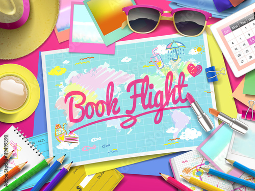 Book Flight on map