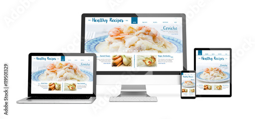 devices isolated mockup healthy recipes