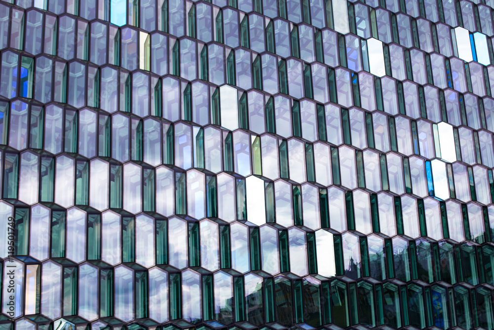 Fototapeta premium Windows of modern building. Background.