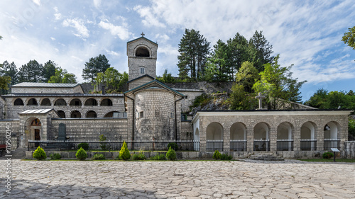 Ancient Orthodox monastery in Cetinje. Facade. photo