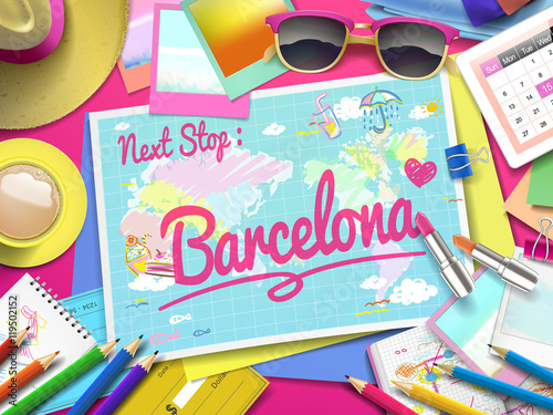 Barcelona on map
