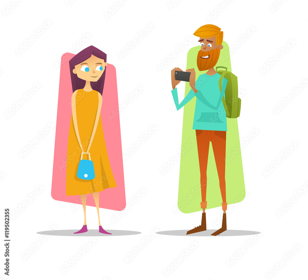 Students . Character design. Vector illustration. Students . Character design. Vector illustration.
