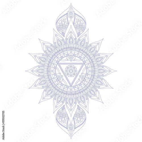 Chakra Vishuddha. Vector