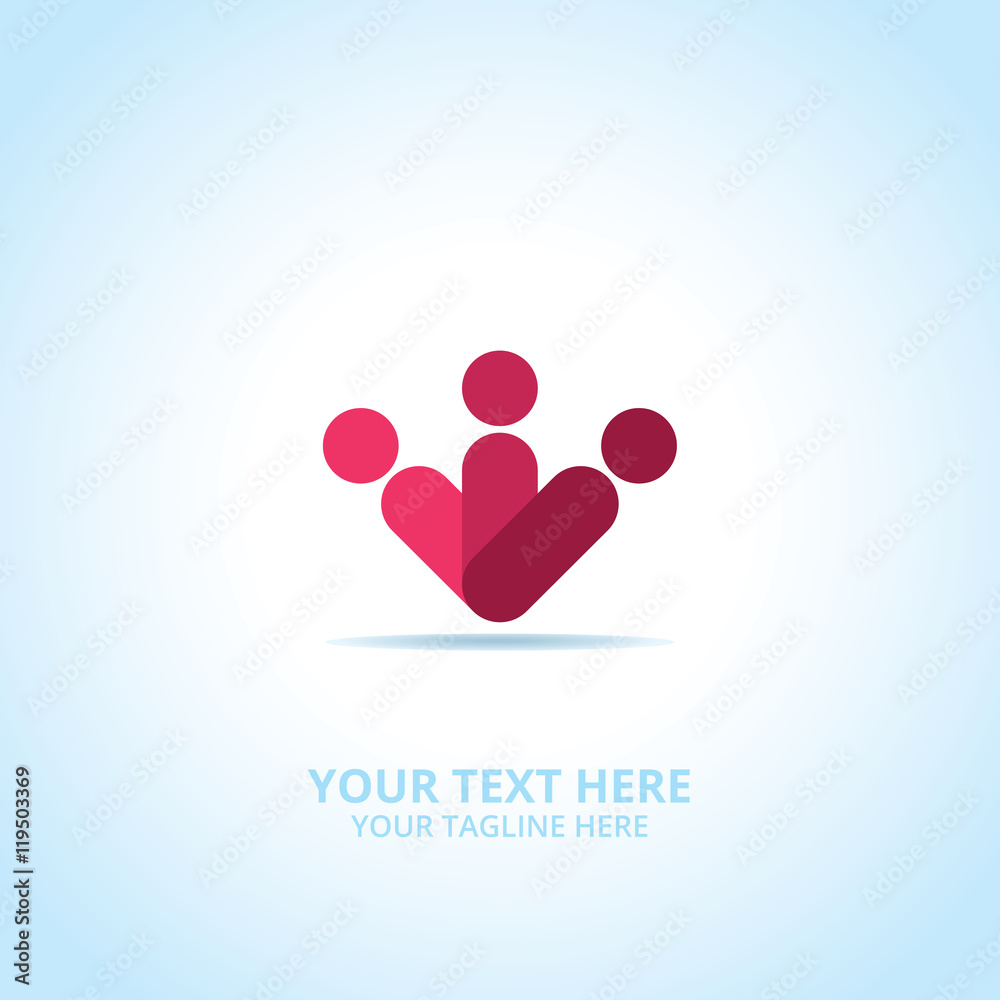 Abstract Community logo, design concept, emblem, icon, flat logotype element for template. Abstract Community logo, design concept, emblem, icon, flat logotype element for template.