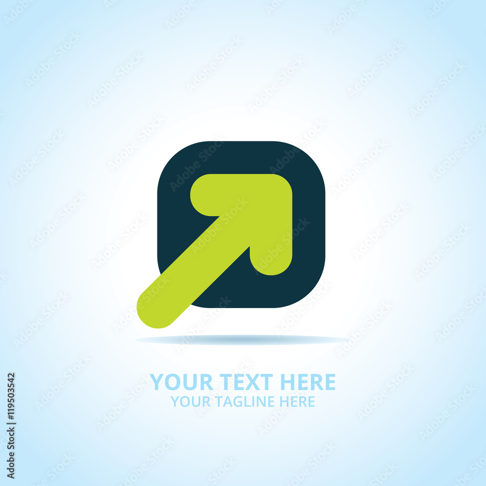 Abstract Progress Arrow logo, design concept, emblem, icon, flat logotype element for template. Abstract Progress Arrow logo, design concept, emblem, icon, flat logotype element for template.