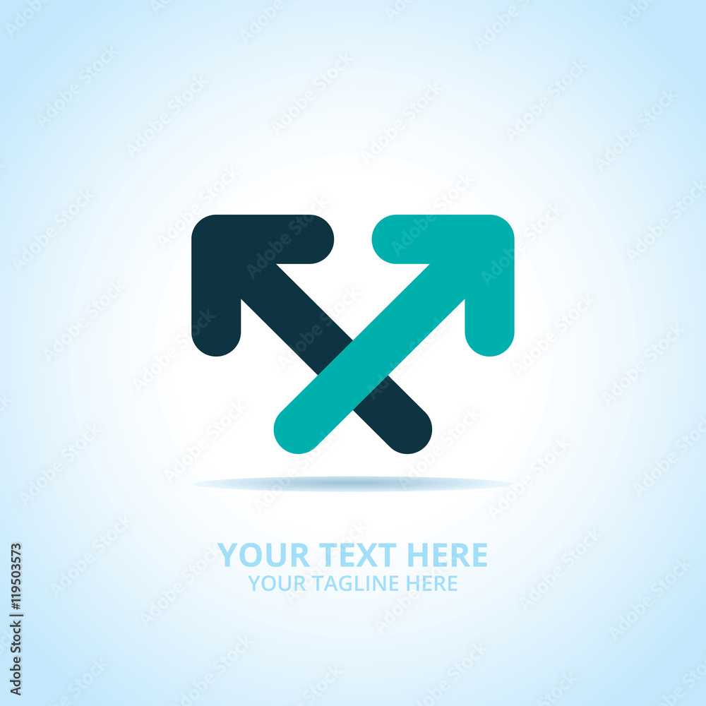 Abstract Progress Arrow logo, design concept, emblem, icon, flat logotype element for template. Abstract Progress Arrow logo, design concept, emblem, icon, flat logotype element for template.
