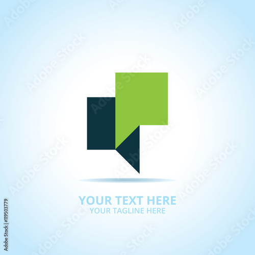 Abstract Communication logo, design concept, emblem, icon, flat logotype element for template.