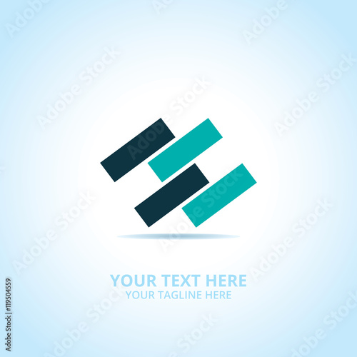 Abstract Connect logo, design concept, emblem, icon, flat logotype element for template.