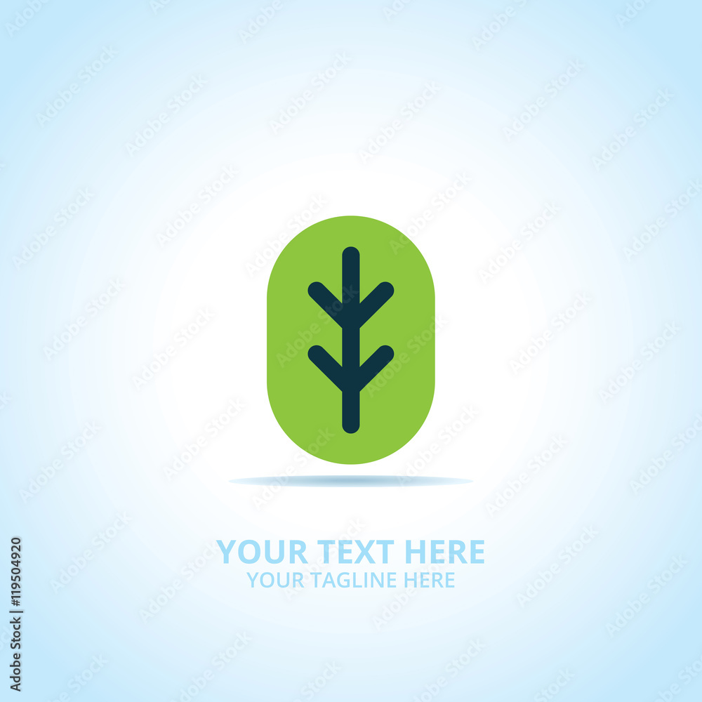 Abstract Nature logo, design concept, emblem, icon, flat logotype element for template. Abstract Nature logo, design concept, emblem, icon, flat logotype element for template.