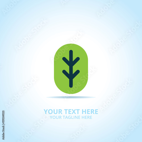 Abstract Nature logo, design concept, emblem, icon, flat logotype element for template.