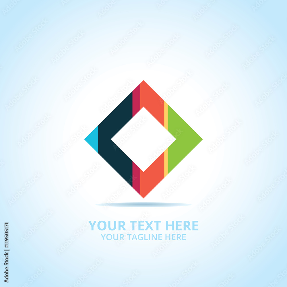 Abstract Creative Box logo, design concept, emblem, icon, flat logotype element for template.