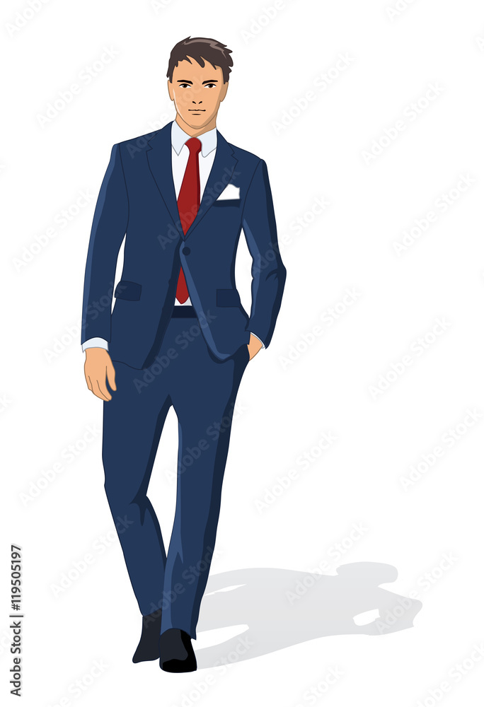 Vector illustration of business man isolated on white Vector illustration of business man isolated on white