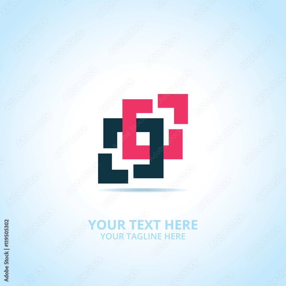 Obraz premium Abstract Creative Box logo, design concept, emblem, icon, flat logotype element for template.