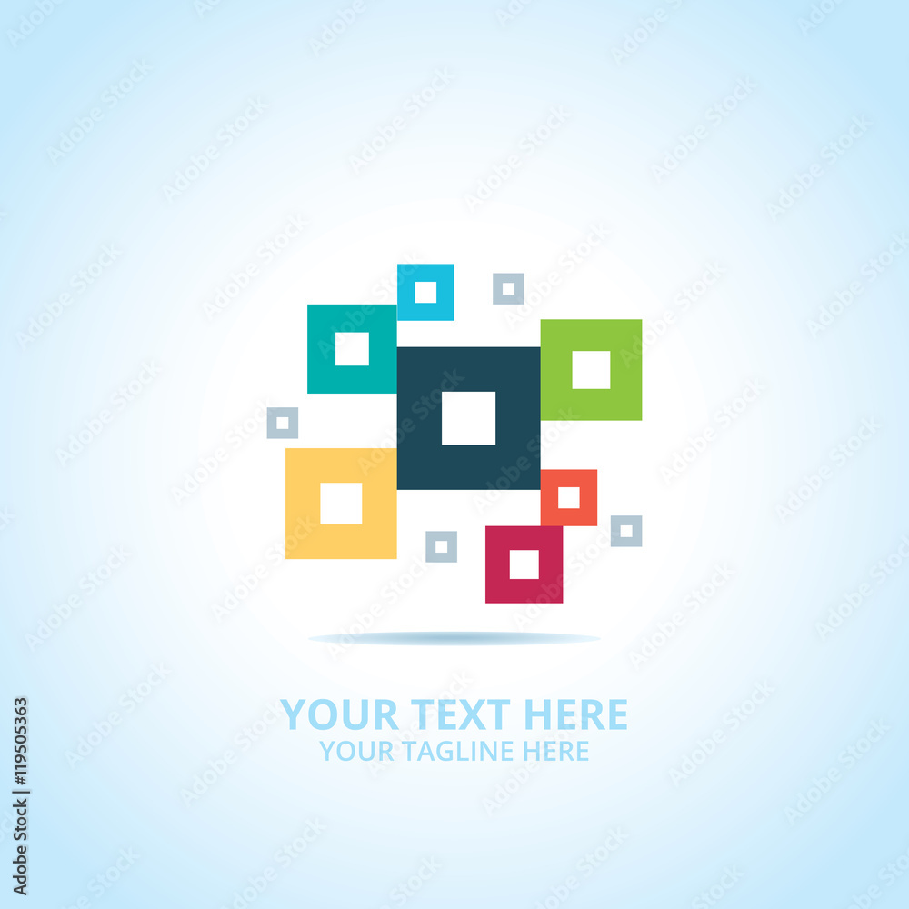Abstract Creative Box logo, design concept, emblem, icon, flat logotype element for template. Abstract Creative Box logo, design concept, emblem, icon, flat logotype element for template.