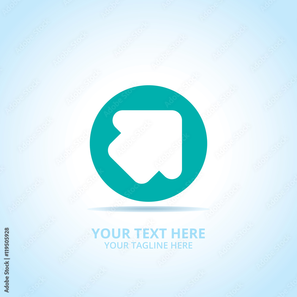 Abstract Progress Arrow logo, design concept, emblem, icon, flat logotype element for template. Abstract Progress Arrow logo, design concept, emblem, icon, flat logotype element for template.