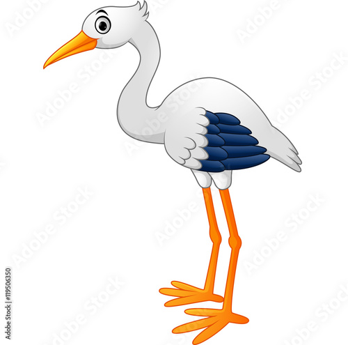 Cute stork cartoon