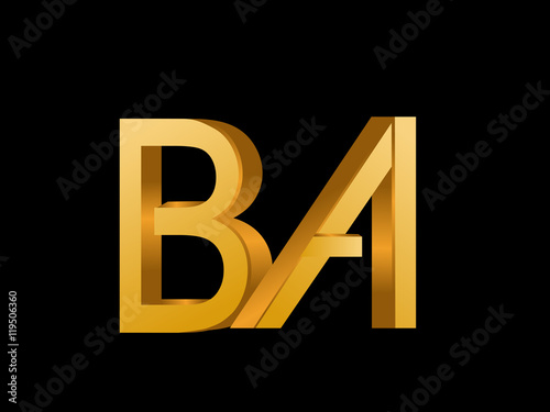 BA Initial Logo for your startup venture