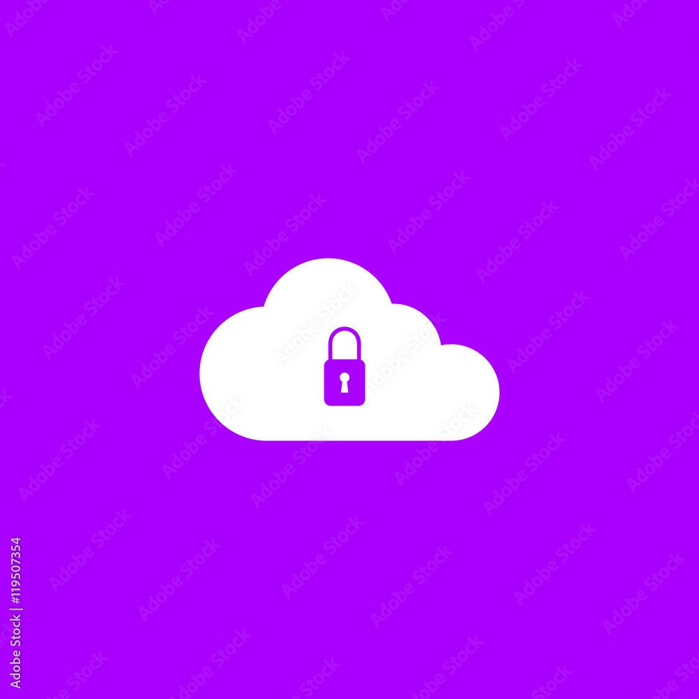 Secure cloud icon Vector Illustration Image Web Material icon