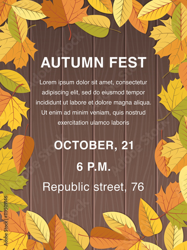 Autumn fest banner design.