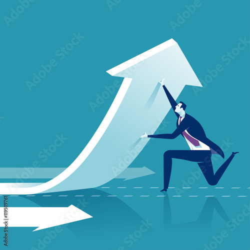 Changing direction. Business concept vector illustration