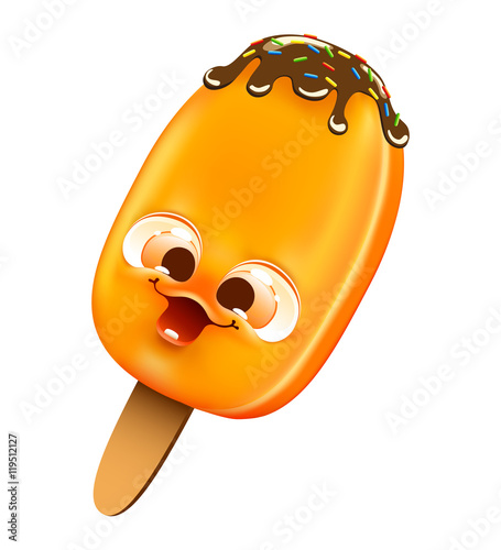 funny ice cream on wood stick