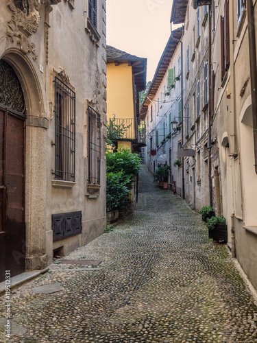 Small streets in Orta san Giulio  Italy