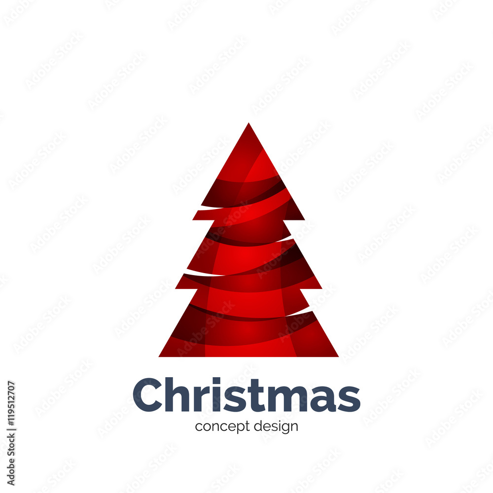 Vector abstract geometric Christmas tree icon Vector abstract geometric Christmas tree icon