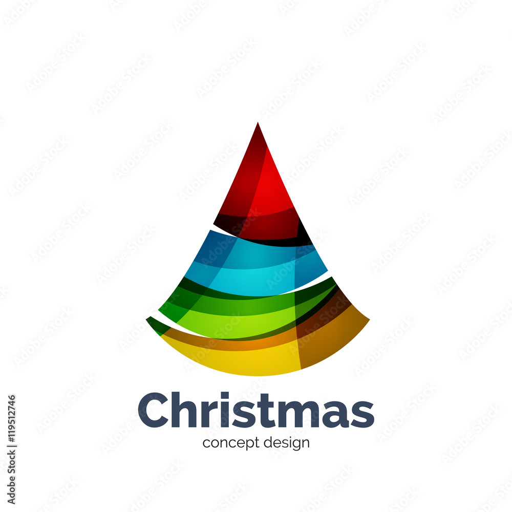 Vector abstract geometric Christmas tree icon Vector abstract geometric Christmas tree icon