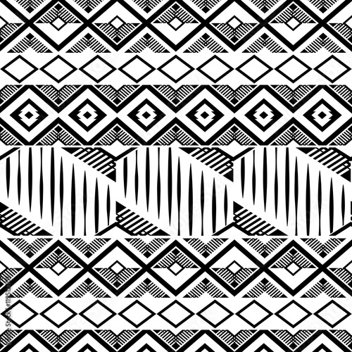 Seamless Tribal Pattern Design