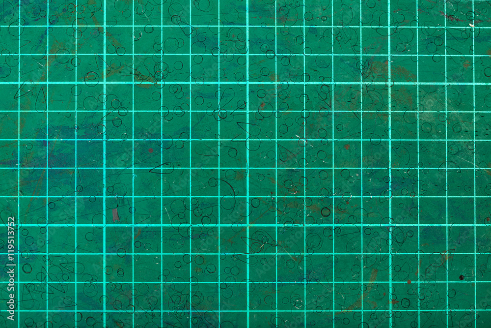 green self-healing cutting mat close up