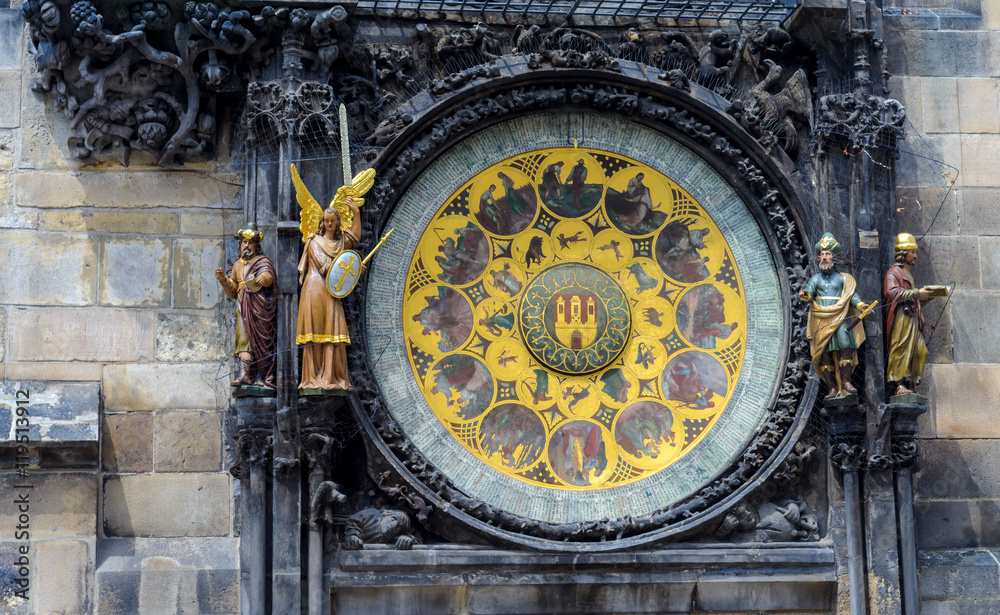Detail of the astronomical clock Prague