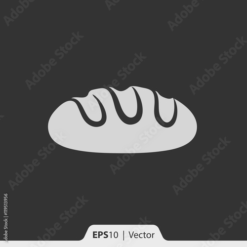 Bread vector icon for web and mobile