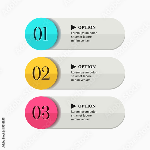 Colorful options banner template. Vector illustration